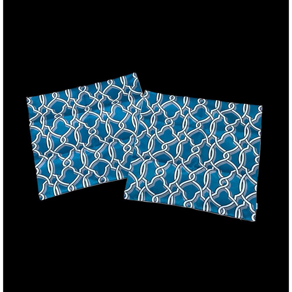 CaliTime 2 Pr. Teal Modern Geometric Throw Pillow Covers 18 X 18